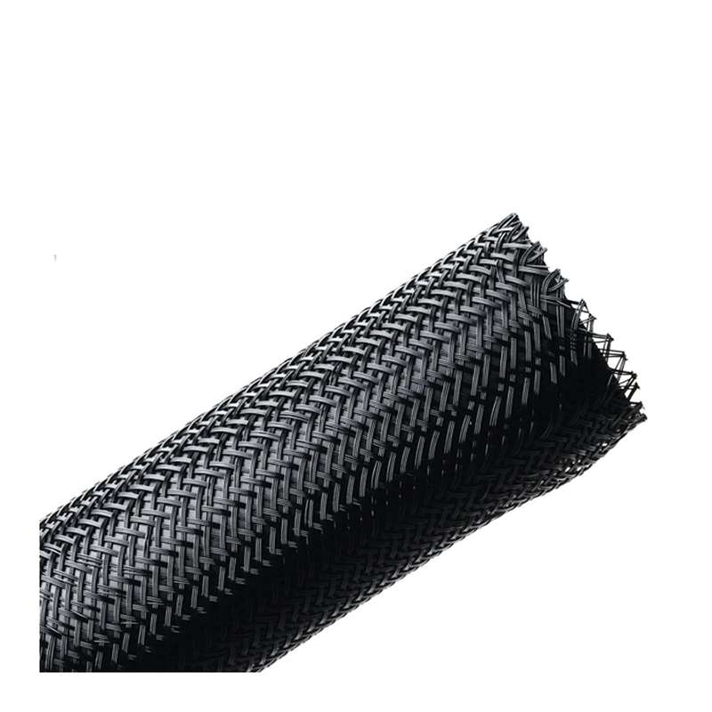 Braided Sleeving, .75" PET Expandable, Black 75ft/RL